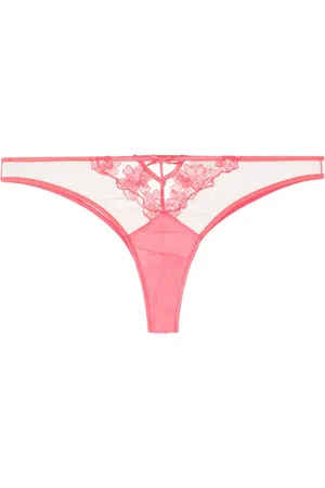 FLEUR DU MAL Petal embroidered cheeky briefs