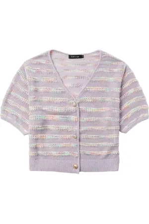 tout a coup Striped cropped cardigan