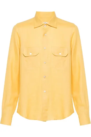 Kiton Classic-collar linen shirt
