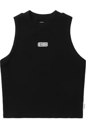 Chocoolate Logo-print cropped vest