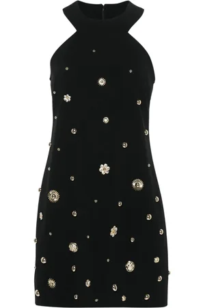 Elie saab Stud-embellished crepe mini dress