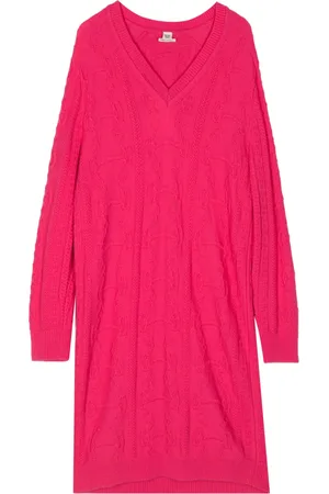 Hermès Intarsia-knit wool-cashmere dress