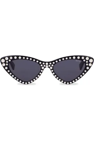 Moschino Pearl-embellished cat-eye sunglasses