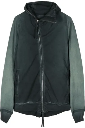 11 BY BORIS BIDJAN SABERI Hybrid Zipper2 natural-dye hooded jacket