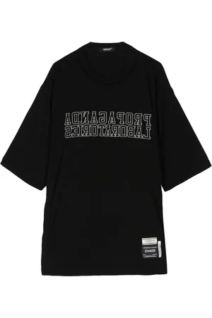 UNDERCOVER Slogan-embroidered cotton T-shirt