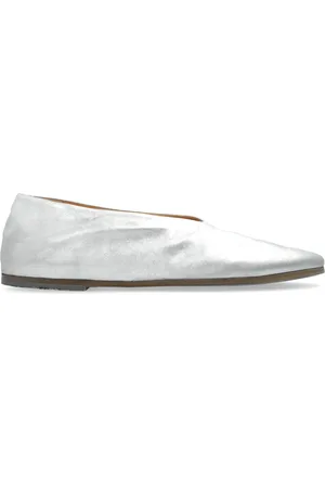 MARSÈLL Pointed-toe leather ballerina shoes