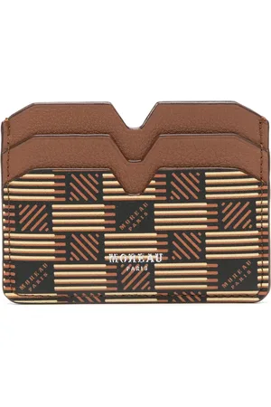 MOREAU Logo-stamp leather card holder