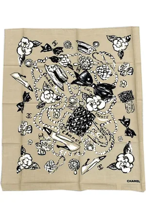 CHANEL 1990-2000s Icons cotton scarf