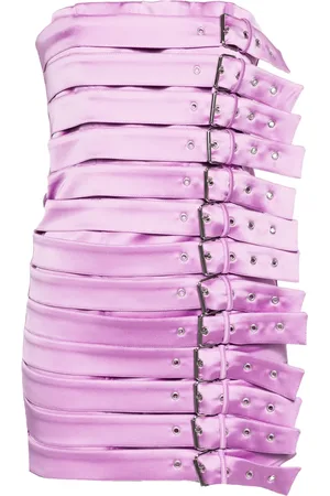 GIUSEPPE DI MORABITO Decorative buckle-detail satin dress