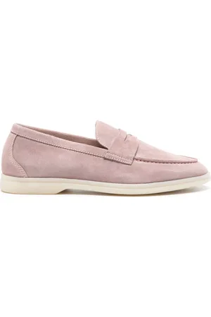 Scarosso Luciana penny-slot suede loafers