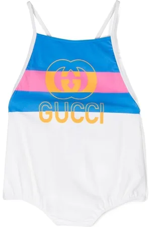 Gucci Logo-print square-neck swimsuit