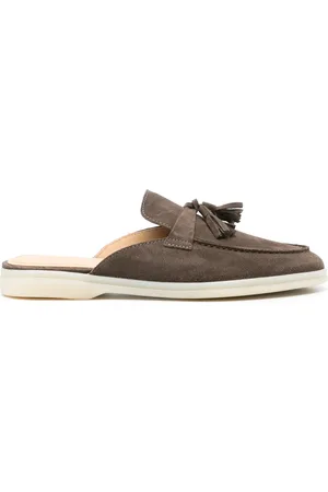 Scarosso Lucrezia tassel-detail suede mules