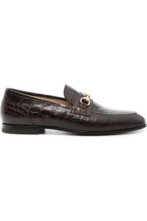 Scarosso Alessandro embossed-crocodile loafers