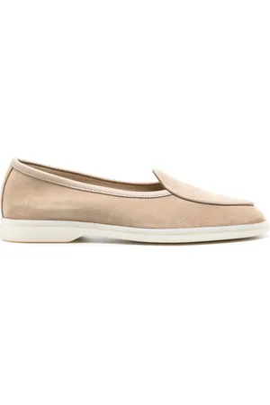 Scarosso Livia almond-toe suede loafers