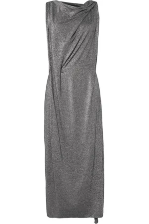 JNBY Gathered lurex maxi dress