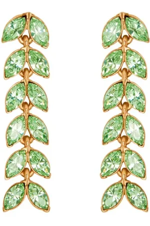 Oscar de la Renta Crystal Leaves drop earrings