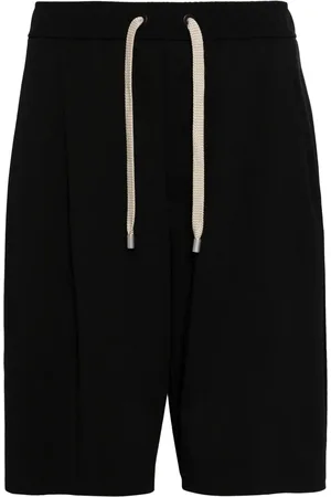 CROQUIS Pleat-detail drop-crotch shorts