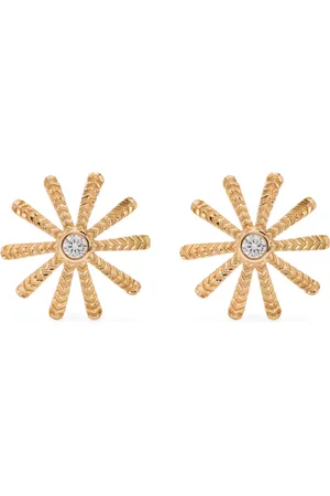 HARWELL GODFREY 18kt yellow Tiny Sunflower diamond earrings stud