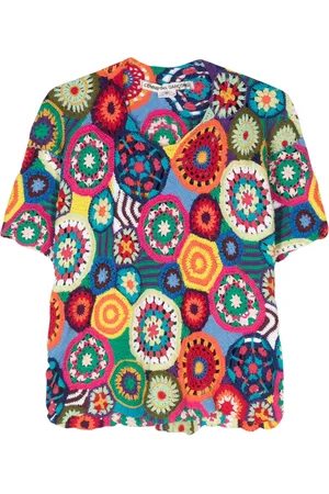 Comme des Garçons Crochet-knit cotton-blend T-shirt