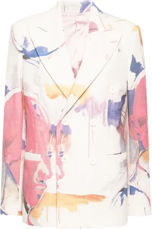 KIDSUPER STUDIOS Painting-print double-breasted jacket
