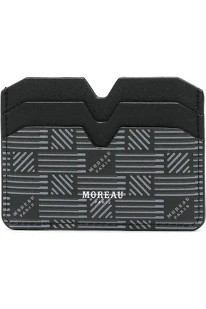 MOREAU Logo-stamp leather card holder