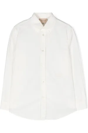 Gucci Logo-embroidered poplin shirt