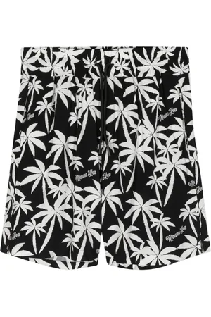 MAUNA KEA Palm tree-print drawstring track shorts
