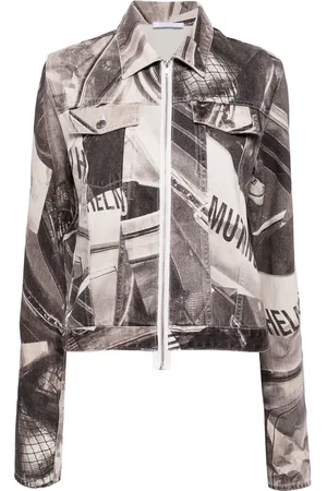 Helmut Lang Graphic-print zip-up jacket