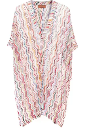 Missoni V-neck zigzag-woven kaftan