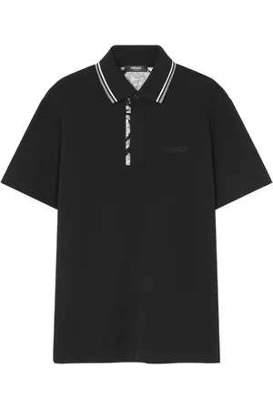 VERSACE Barocco embroidered polo shirt