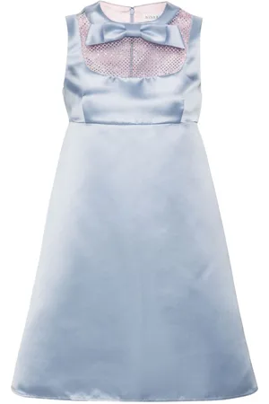 Nina Ricci Rhinestones-panel trapeze dress