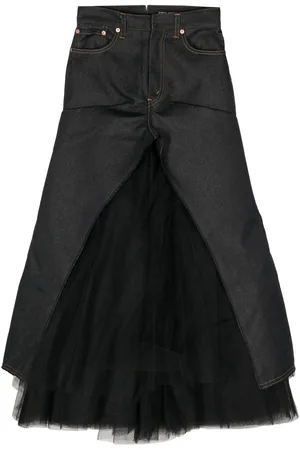 JUNYA WATANABE Layered tulle denim skirt