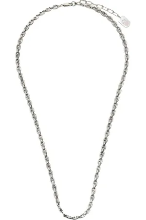 YOHJI YAMAMOTO Logo-plaque rolo-chain necklace