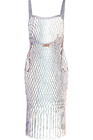 Missoni Square-neck mesh beach dress