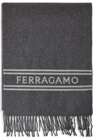 Salvatore Ferragamo Logo-jacquard cashmere scarf