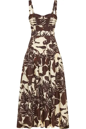 Nicholas Drenica botanical-print linen dress