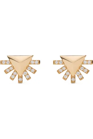 HARWELL GODFREY 18kt yellow Sunburst diamond stud earrings