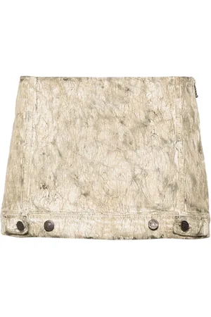Acne Studios Coated denim mini skirt