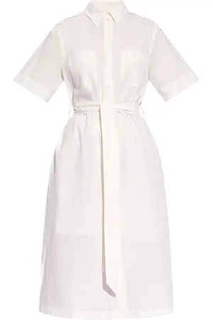 Maison Kitsuné Belted cotton shirtdress