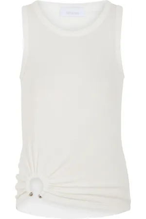 Paco rabanne Asymmetric gathered-detail tank top