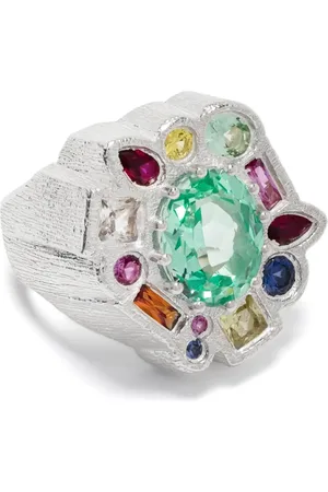 Bleue Burnham Cottage Garden multi-sapphire cocktail ring