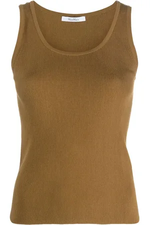 Max Mara Ribbed-knit cotton top