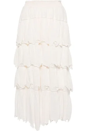 LOVESHACKFANCY Layered midi skirt