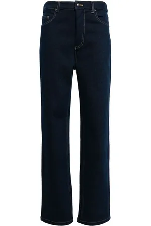ROTATE Straight-leg cotton-blend jeans