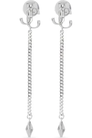Jimmy Choo Logo-lettering drop earrings