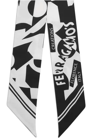 Salvatore Ferragamo Logo-print silk scarf