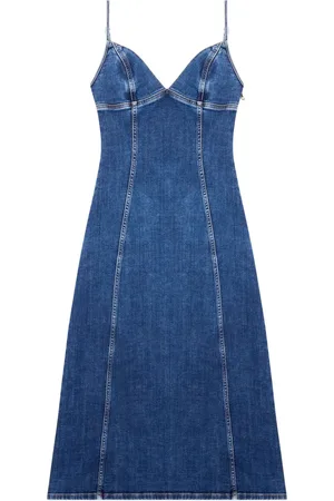 Diesel De-Fulvy-Dress-D denim midi dress