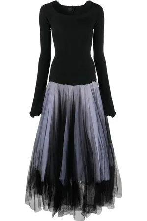 MARC LE BIHAN Two-tone tulle midi dress