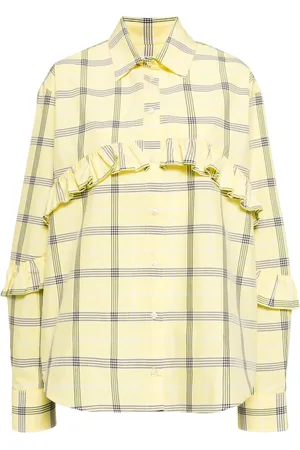 Msgm Ruffle-detail checked shirt