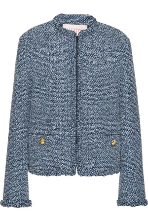 VALENTINO GARAVANI Round-neck tweed jacket